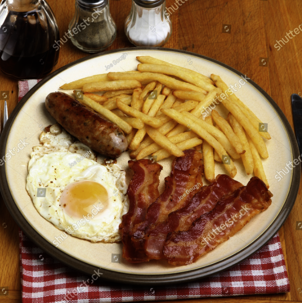 EGG,BACON,SAUSAGE & CHIPS